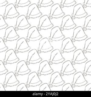 Weihnachtshintergrund. Farbmuster in Handzeichnung. Neujahrshüte. Kann für Gewebe verwendet werden Stock Vektor