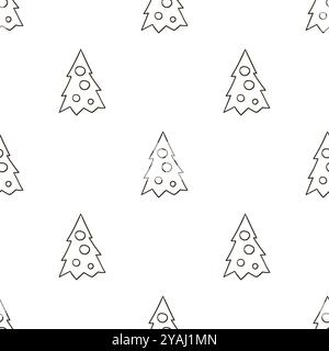 Weihnachtsfeiertage. Farbmuster in Handzeichnung. Weihnachtsbäume. Kann für Gewebe, Verpackungen usw. verwendet werden Stock Vektor
