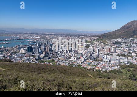 Ein Blick auf Kapstadt vom Signal Hill in Kapstadt, Südafrika Stockfoto