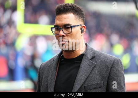 Tottenham Hotspur Stadium, London, Großbritannien. Oktober 2024. NFL UK Football, Jacksonville Jaguars gegen Chicago Bears; NFL-Moderator Jason Bell Credit: Action Plus Sports/Alamy Live News Stockfoto