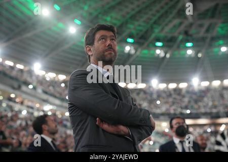 Torino, Italien. Mai 2022. Foto Spada/LaPresse 16 Maggio 2022 - Turin, Italia Sport, Calcio Juventus vs Lazio - Campionato italiano di calcio Serie A TIM 2021/2022 - Stadio Allianz Nella Foto: andrea agnelli (Juventus F.C.); Foto Spada/LaPresse 16. Mai 2022 - Turin, Italien Sport, Fußball Juventus vs Lazio - italienische Serie A Fußball Meisterschaft 2021/2022 - Allianz Stadium im Foto: andrea agnelli (Juventus F.C.); Foto: Juventus Live Presse Stockfoto