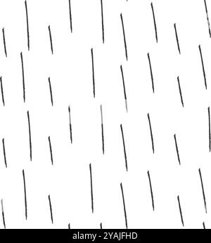 Nahtloses Schraffurmuster mit handgezeichneten schwarzen Linien auf weißem Hintergrund. Stock Vektor