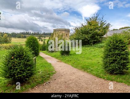 Historisches Chirk Castle Grounds & Gardens, Wales UK. Stockfoto