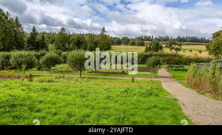 Historisches Chirk Castle Grounds & Gardens, Wales UK. Stockfoto