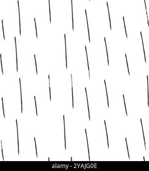 Nahtloses Schraffurmuster mit handgezeichneten schwarzen Linien auf weißem Hintergrund. Stock Vektor
