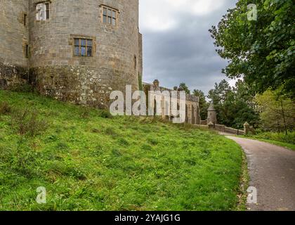 Historisches Chirk Castle Grounds & Gardens, Wales UK. Stockfoto