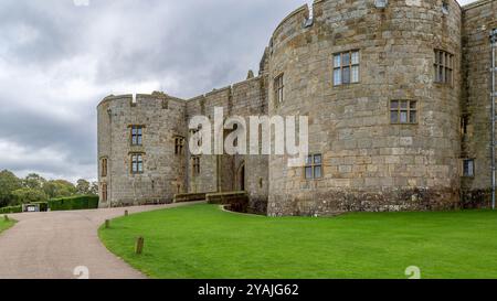 Historisches Chirk Castle Grounds & Gardens, Wales UK. Stockfoto