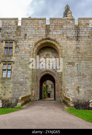 Historisches Chirk Castle Grounds & Gardens, Wales UK. Stockfoto