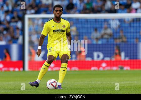 Barcelona, Spanien. September 2024. Logan Costa of (Villarreal CF) wurde während des LaLiga EA SPORTSPIELS zwischen RCD Espanyol de Barcelona und Villarreal CF im RCDE Stadium gesehen. Endergebnis: Espanyol 1-2 Villareal. Quelle: SOPA Images Limited/Alamy Live News Stockfoto