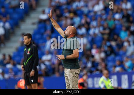 Barcelona, Spanien. September 2024. Manolo Gonzalez von (RCD Espanyol) wurde während des LaLiga EA SPORTSPIELS zwischen RCD Espanyol de Barcelona und Villarreal CF im RCDE Stadium gesehen. Endergebnis: Espanyol 1-2 Villareal. Quelle: SOPA Images Limited/Alamy Live News Stockfoto