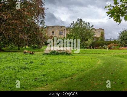 Historisches Chirk Castle Grounds & Gardens, Wales UK. Stockfoto