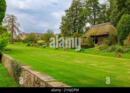 Historisches Chirk Castle Grounds & Gardens, Wales UK. Stockfoto