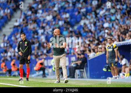 Barcelona, Spanien. September 2024. Manolo Gonzalez von (RCD Espanyol) wurde während des LaLiga EA SPORTSPIELS zwischen RCD Espanyol de Barcelona und Villarreal CF im RCDE Stadium gesehen. Endergebnis: Espanyol 1-2 Villareal. (Foto: Maciej Rogowski/SOPA Images/SIPA USA) Credit: SIPA USA/Alamy Live News Stockfoto