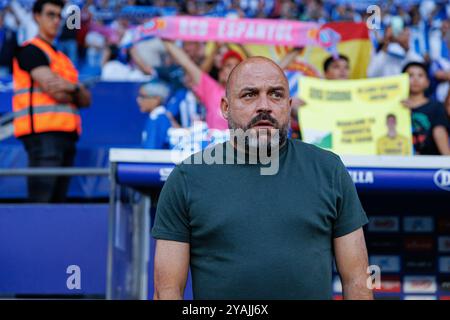 Barcelona, Spanien. September 2024. Manolo Gonzalez von (RCD Espanyol) wurde während des LaLiga EA SPORTSPIELS zwischen RCD Espanyol de Barcelona und Villarreal CF im RCDE Stadium gesehen. Endergebnis: Espanyol 1-2 Villareal. (Foto: Maciej Rogowski/SOPA Images/SIPA USA) Credit: SIPA USA/Alamy Live News Stockfoto