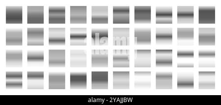 Sammlung von metallischen Blend Textur Banner für App Hintergrund Vektor Stock Vektor