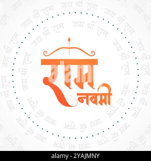 Eleganter shri RAM Navami wünscht Hintergrund Design Vektor Stock Vektor