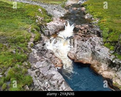River Etive Falls, Glencoe National Park, Schottland Stockfoto