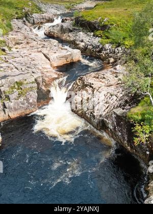 River Etive Falls, Glencoe National Park, Schottland Stockfoto