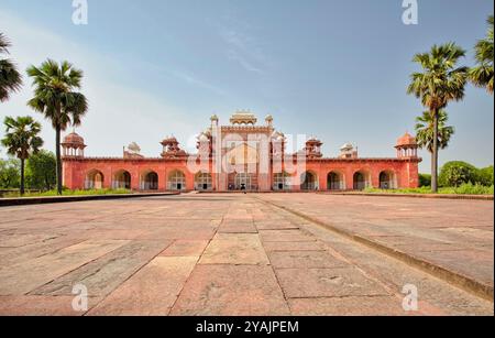 Akbars Grabmal, Sikandra, Uttar Pradesh, Agra, Indien Stockfoto