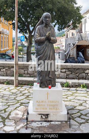 Statue von Mutter Teresa in Trsat, Rijeka, Kroatien Stockfoto