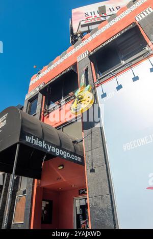 Los Angeles, USA - 2. November 2016: Whisky A Go in West Hollywood unter blauem Himmel Stockfoto