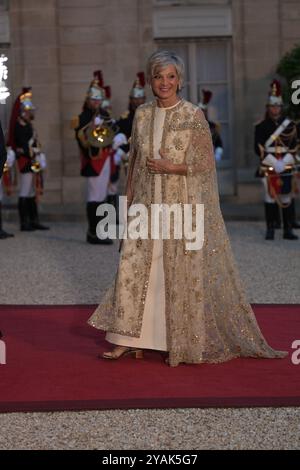 Paris, Frankreich. Oktober 2024. Helene Mercier-Arnault Offizielles Staatsessen zu Ehren des Königs und der Königin von Belgien während ihres Staatsbesuchs in Frankreich im Präsidentenpalast Elysee in Paris, Frankreich am 14. Oktober 2024. Foto: Ammar Abd Rabbo/ABACAPRESS. COM Credit: Abaca Press/Alamy Live News Stockfoto