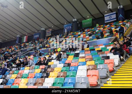 Udine, Italien. Oktober 2024. Bluenergy Stadium während des Nationalliga-Fußballspiels zwischen Italia und Israele im Bluenergy Stadium in Udine, Nordosten Italiens - Montag, 14. Oktober 2024 Sport - Fußball (Foto: Andrea Bressanutti/Lapresse) Credit: LaPresse/Alamy Live News Stockfoto