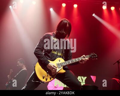 Mayday Parade während ihres Konzerts im Club Sant Jordi, Barcelona, Spanien. Foto von Mariano Anton. Stockfoto