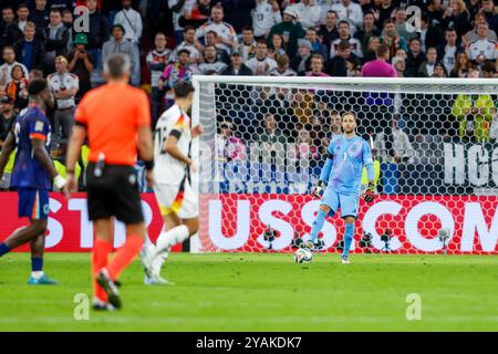 München, Deutschland. Oktober 2024. MÜNCHEN, Allianz Arena, 14-10-2024, Saison 2024/2025, UEFA Nations League Spiel zwischen Deutschland und den Niederlanden, Deutschland Torhüter Oliver Baumann während des Spiels Deutschland-Niederlande Credit: Pro Shots/Alamy Live News Stockfoto