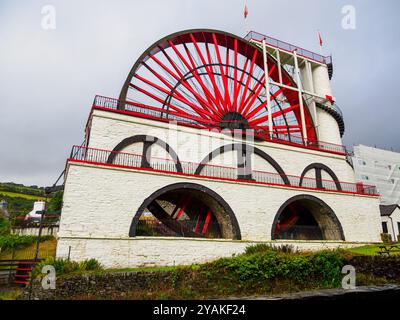 Lady Isabella Wasserrad aus Holz, Laxey Rad, nahe Laxey, Isle of man Stockfoto