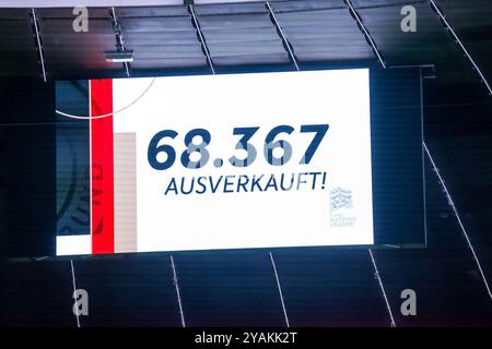 München, Deutschland. Oktober 2024. MÜNCHEN, Allianz Arena, 14. 10. 2024, Saison 2024/2025, Spiel der UEFA Nations League zwischen Deutschland und den Niederlanden, volles Stadion während des Spiels Deutschland - Niederlande Credit: Pro Shots/Alamy Live News Stockfoto