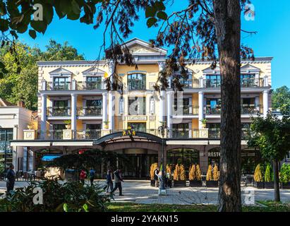 Hotel Park, Vrnjacka Banja, Serbien. Stockfoto