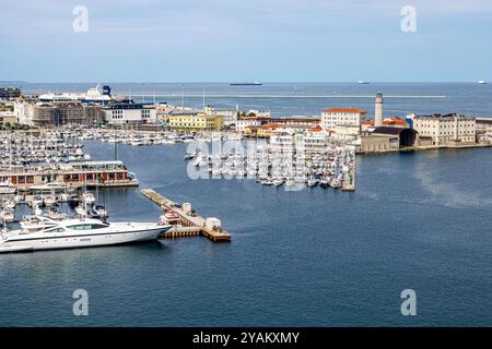 Triest Italien, Golf von Triest, Adriatisches Mittelmeer, Hafen von Triest, Porto di Triest, Lega Navale Italiana Yachtclub Marina, Molo Fratelli Bandier Stockfoto