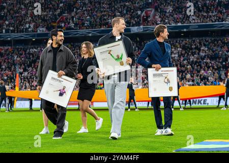 14.10.2024, Deutschland gegen Niederlande, Nations League 4. Spieltag, Gruppe C Verabschiedung von Manuel neuer, Ilkay Gündogan, Thomas Müller und Toni Kroos, der nicht anwesend war Wichtiger Hinweis: Gemaess den Vorgaben der DFL Deutsche Fussball Liga bzw. Des DFB Deutscher Fussball-Bund ist es untersagt, in dem Stadion und/oder vom Spiel angefertigte Fotoaufnahmen in Form von Sequenzbildern und/oder videoaehnlichen Fotostrecken zu verwerten Foto: Bahho Kara/Kirchner-Media Stockfoto