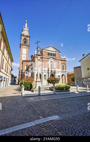 Basilica di Sant'Antonio Abate e Santa Francesca Cabrini, Sant'Angelo Lodigiano, Lombardei, Italien, Europa Stockfoto