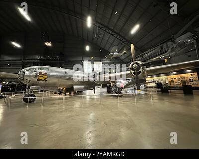 24. Mai 2023: Dayton, OH: Die B29 Super Fortress, Bockscar, Flugzeuge im National Museum der United States Air Force Stockfoto