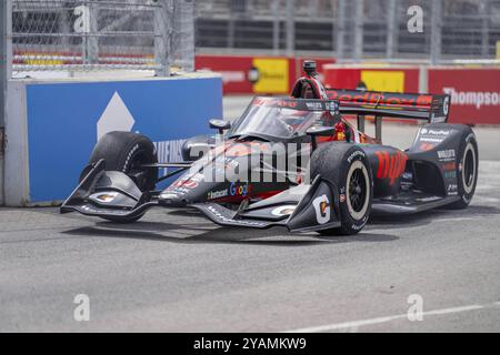 INDYCAR Series-Fahrer CHRISTIAN LUNGAARD (45) aus Hedensted, Dänemark, reist während einer Übungssitzung für den Big Machine Music CI durch die Kurven Stockfoto