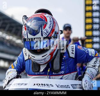 INDYCAR-Fahrer, DEVLIN DeFRANCESCO (29) aus Toronto, Kanada, und das Andretti Steinbrenner Autosport Honda-Team bereiten sich auf die Qualifikation für Indianapolis vor Stockfoto