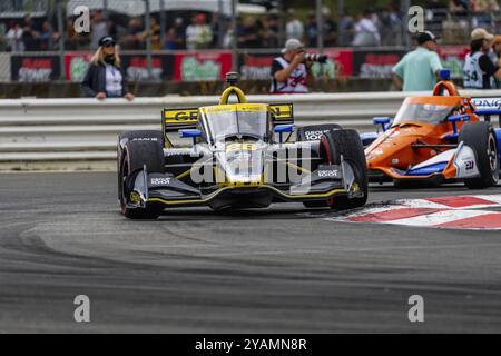 INDYCAR Series-Fahrer COLTON HERTA (26) aus Valencia, Kalifornien, fährt während des Grand Prix von Portland Bitnile.com in Portland in die Kurven Stockfoto