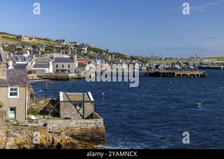 Dorfzentrum von Stromness, Festland, Orkney, Schottland, Großbritannien Stockfoto