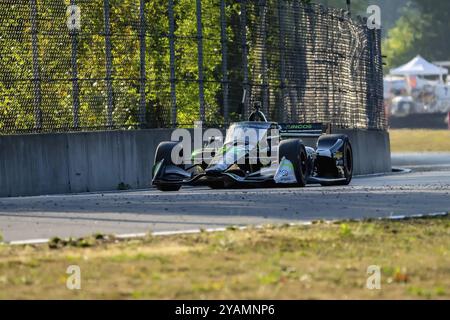 Der INDYCAR Series-Fahrer AGUSTIN HUGO CANAPINO (R) (78) aus Arrecifes, Argentinien, reist während des letzten Trainings für Th durch den Rückweg Stockfoto