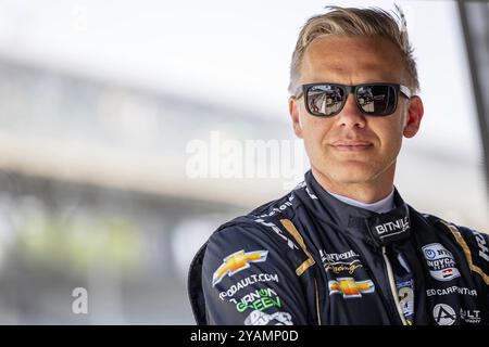 INDYCAR-Fahrer, ED CARPENTER (33) aus Indianapolis, Indiana, bereitet sich auf das Training für den Indianapolis 500 auf dem Indianapolis Motor Speedway in Indien vor Stockfoto