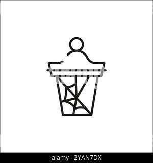 Spinnennetz Straßenlaterne Stock Vektor