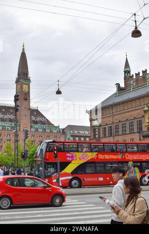 Kopenhagen, Dänemark. Oktober 2024. Blick auf eine Straße in Kopenhagen, Dänemark. Stockfoto