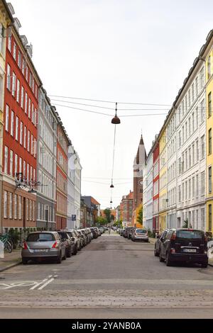 Kopenhagen, Dänemark. Oktober 2024. Blick auf eine Straße in Kopenhagen, Dänemark. Stockfoto