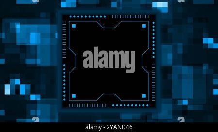 Technologiehintergrund mit Platz für Ihr Logo oder Ihren Text – 3D-Illustration Stockfoto