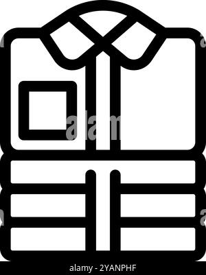 Dieses Symbol eines Mitarbeiters, der eine Sicherheitsweste trägt, stellt die Sicherheit am Arbeitsplatz und die Unfallverhütung dar Stock Vektor