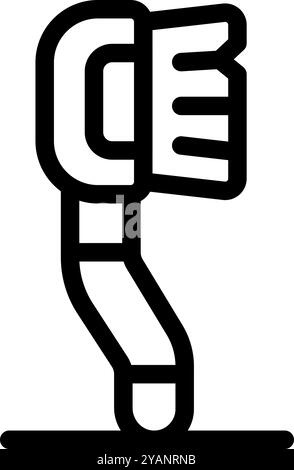 Einfacher Vektor, der eine elektrische Reinigungsbürste darstellt, die auf der Ladestation steht, für die Visualisierung von Badezimmern oder Hausarbeiten Stock Vektor