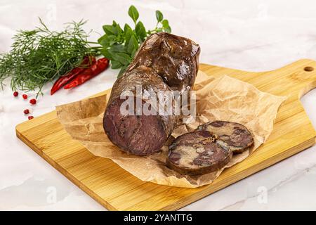 Kazy: Traditionelle kasachische Pferdefleischwurst Stockfoto