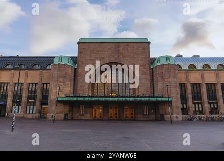 Der Eingang zum Hauptbahnhof in Helsinki, Finnland Stockfoto